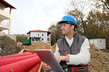 Supervisor on construction site