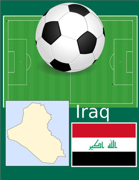 Iraq soccer football sport world flag map