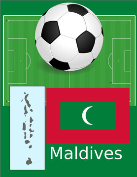 Maldives soccer football sport world flag map