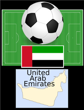 UAE United Arab Emirates soccer football sport flag map