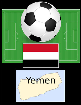 Yemen soccer football sport world flag map