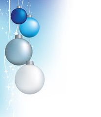 Naklejka na ściany i meble blue christmas bauble