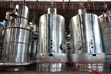 Evaporator equipment in a factory