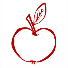 green apple, vector