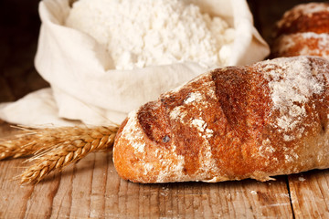 fresh bread on the table