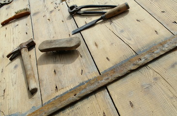 rénovation de bois - outils traditionnels