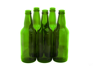 bottles for beer isolated