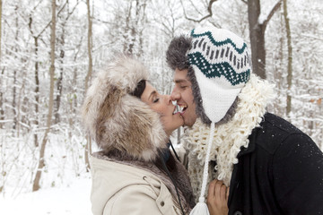 kuss im winter