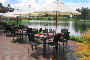cafe on a lake