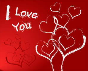 the vector Valentine's Day card