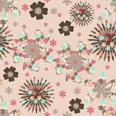 Floral seamless vector pattern - 28088813