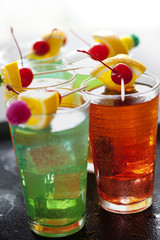 colorful cocktails