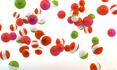 multi-colored spheres