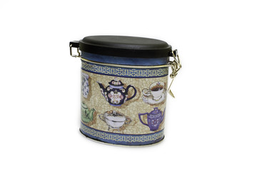 Coffee and tea box on a white background