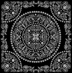 white round design in frame