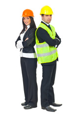 Full length of architects team