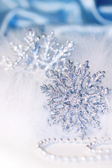 new year or christmas snowflake background