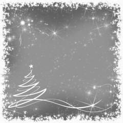 Weihnachtskarte - abstrakter Tannenbaum