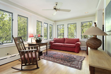 Den in suburban home