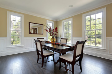 Dining room in new construction home
