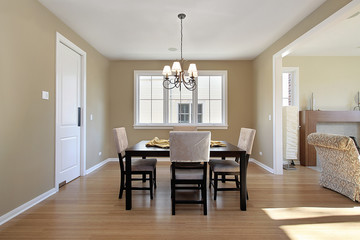 Dining room in new construction home