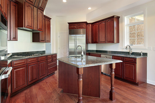 Kitchen in cherry wood