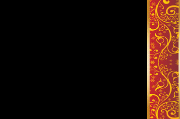 bandeau chinois rouge et noir