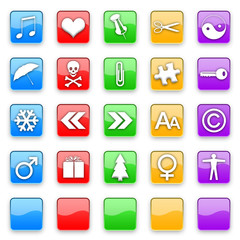 icon and buttons for website