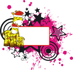 Fototapeta premium giraffe xmas copyspace8