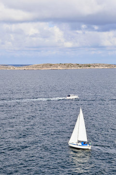 Sailboats in the archipelago