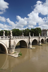 Fototapeta na wymiar Ponte Sant Angelo, Rome