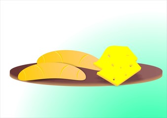 croissant, vector illustration