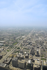 Fototapeta na wymiar Chicago aerial view