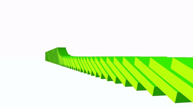 3D Domino-Effekt - Gr&uuml;n 02