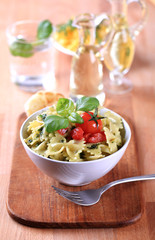 Bowl of pasta salad