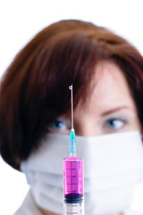 Doctor with a syringe