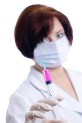 Doctor with a syringe