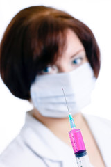 Doctor with a syringe