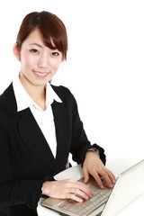 buisiness woman with computer