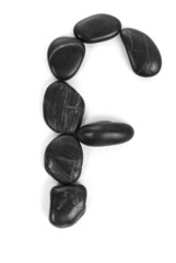 letter made of stones