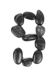 letter made of stones