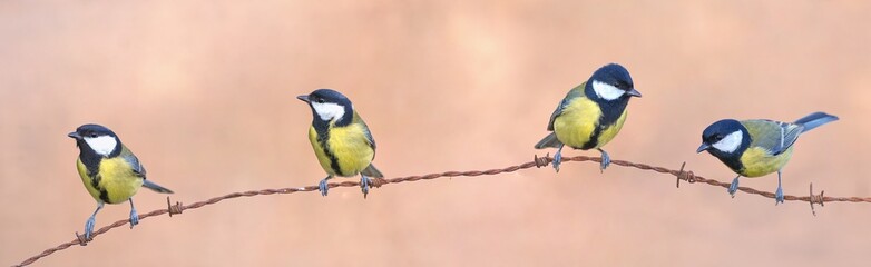 Obraz premium Cuatro Carboneros comunes