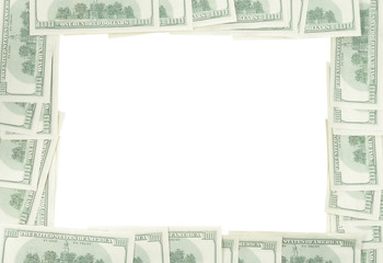 Doolars frame with clipping path