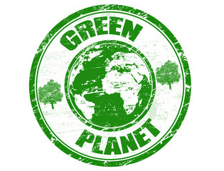 green planet stamp
