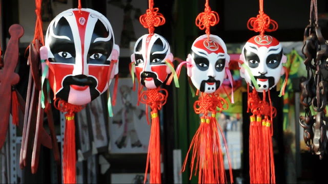 Beijing opera masks in chinese market