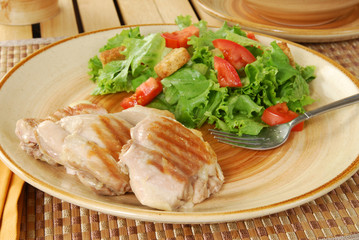 Grilled chicken thighs