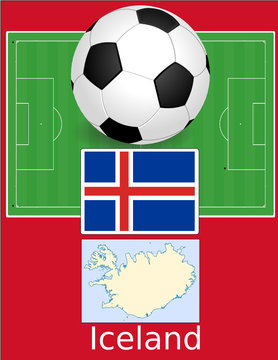 Iceland soccer football sport world flag map