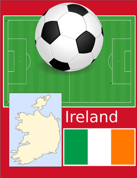 Ireland soccer football sport world flag map