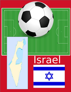 Israel soccer football sport world flag map