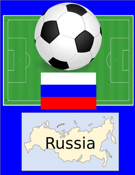 Russia soccer football sport world flag map